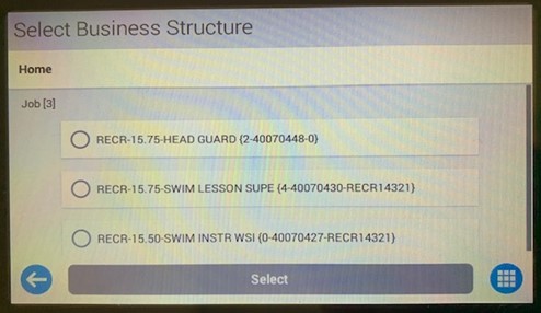 Image showing new LLTS screen on physical timeclock